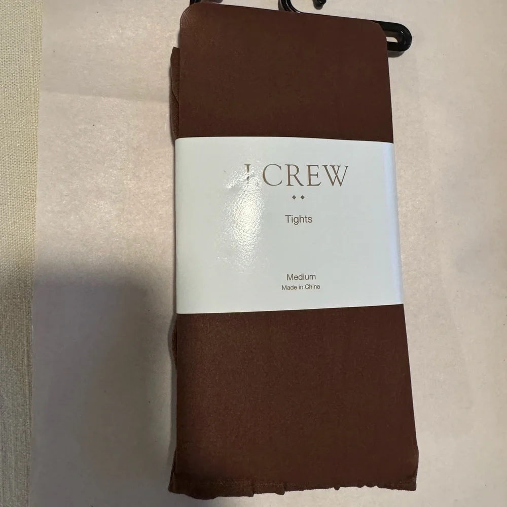 NWT J.Crew Factory Brown Tights - Picture 3 of 4